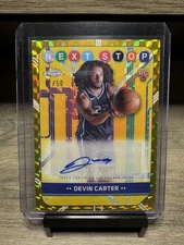 2024 Devin Carter Topps Chrome Next Stop Gold Geometric Auto /50 #NSS-DC