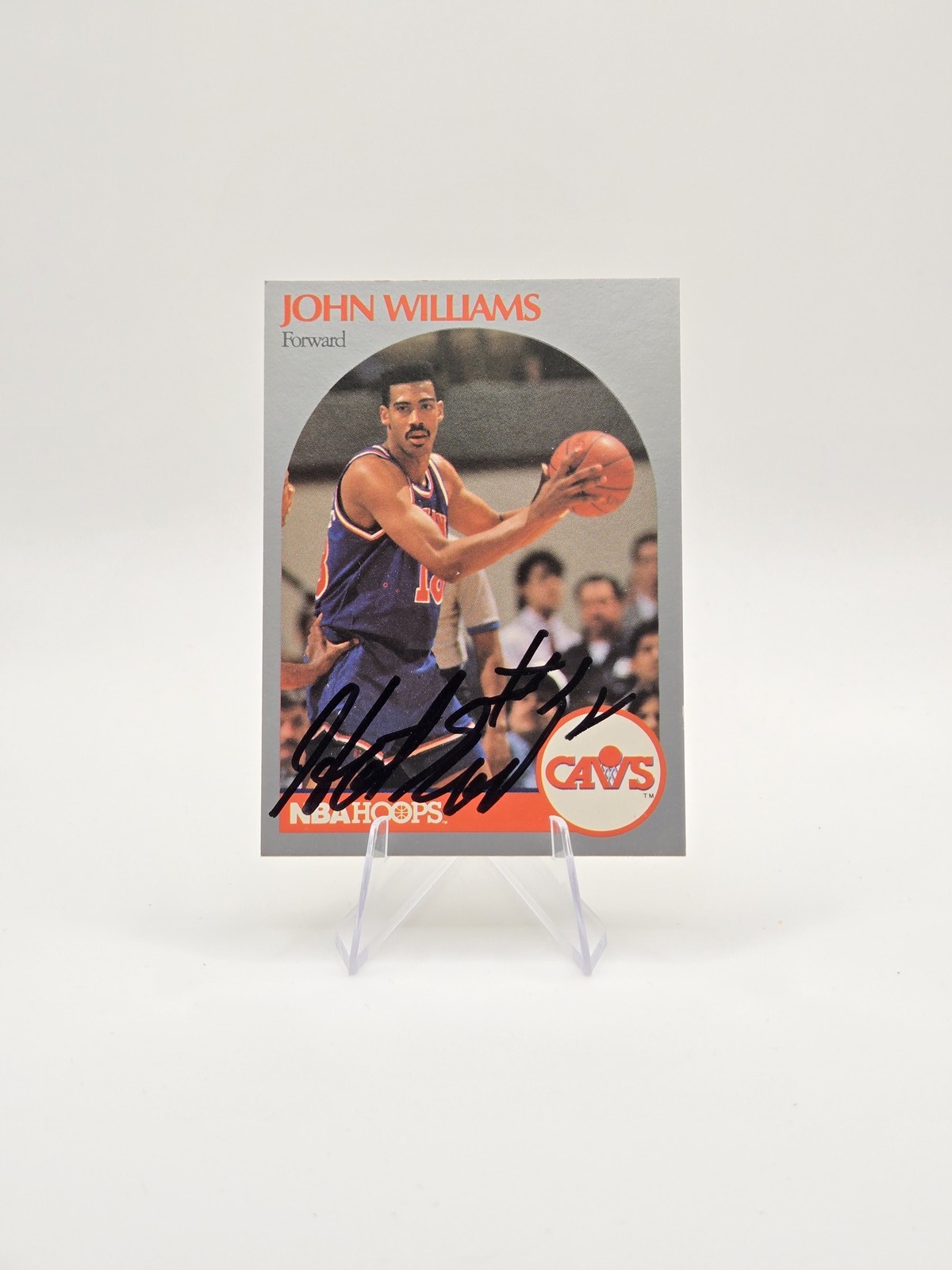 John Williams 1990-91 Hoops Signed on Card Auto #80