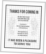 Paper Floor Mats for Cars, 100Pcs Disposable White Automotive Floor Mats Kraft