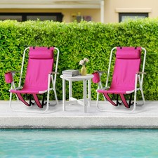 Portable 1-2 Pcs Backpack Beach Chair Folding Camping Chair,Cup Holder