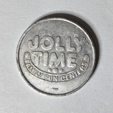 Jolly Time Newark, DE Aluminium 5 Points Prize Token 29mm