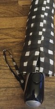 Umbrella-Lg. Black and White Check Print-SHED...