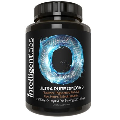 Intelligent Labs Triglyceride Omega 3 | 2250mg 120 Count (Pack of 1), Clear 