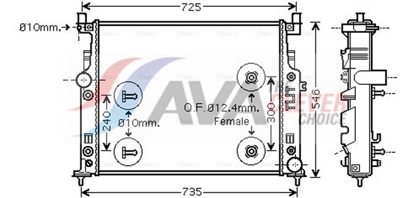 MotorküHler WasserküHler ** Clever FIT ** AVA Clever Choice MSA2436 FüR Mercedes-image
