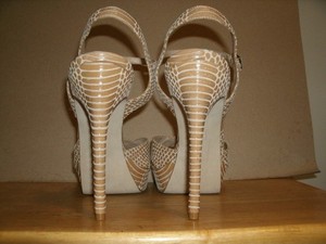 SPRING SEXY PELLE MODA REPTILE LOOK ANKLE STRAP 5.5 INCH HEEL PLATFORMS SIZE 11
