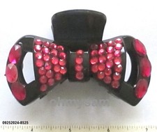 CLOSEOUT 2 2 2 1 1 NEW BLACK COLOR PLASTIC HAIR CLIP/FLAT COMB /COLOR STONE