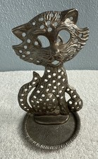 CAT EARRING HOLDER Silver Plated Jewelry Display Stand Pre Owned 69
