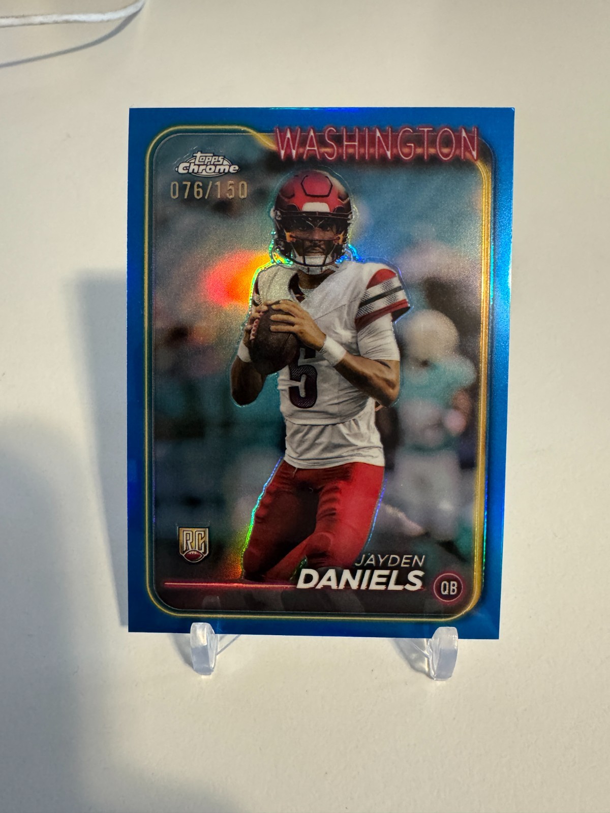 2024 Topps Chrome Jayden Daniels #201 Blue Refractor /150