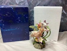 Long Arc Enchanted Kingdom Fairy Figurine Mushroom W/ Wings Colorful 10” Tall