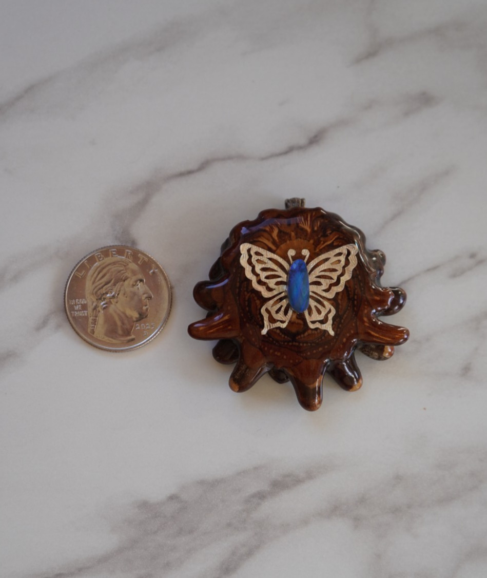 Third Eye Pinecones Medium Opal Butterfly Wing Pe… - image 8