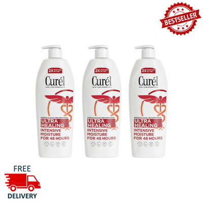 Curel Ultra Healing Lotion 20 oz 3-Pack Fragrance-Free Extra Dry Sensitive Skin