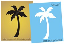 Beach Stencil Palm Tree Hawaii Tropical Home Decor Nautical Tiki Tattoo Wall Art