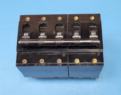 Circuit Breaker HEINEMANN 171-105-7-MG6 , 6-7-5 Amp , 5 Pole , 50VDC  ( NEW )