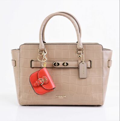 NWT Coach Saddle Bag Charm Keychain in Red | eBay