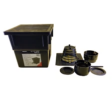 12" x 12" Catch Basin Kit 5.8 Gal Capacity 3" & 4" Pipe Compatible Debris Trap
