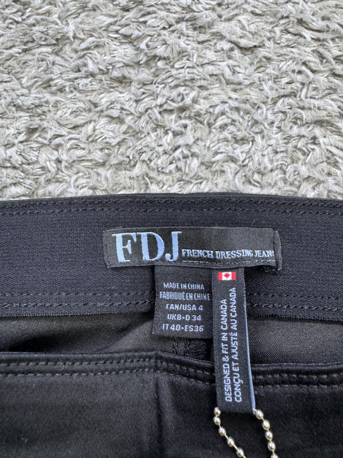 FDJ French Dressing Jeans Women 4 Black Skinny Ankle High Rise Stretch Pant NWT