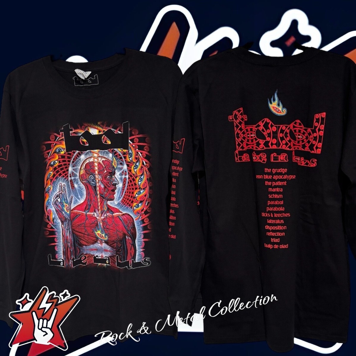 SHOOT playmoTシャツMニューメタルバンド Tool - Lateralus T- Shirt in Short and Long Sleeve Rock Heavy