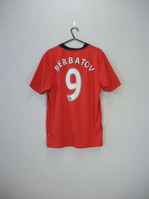 Manchester United 2009-10 Original Home Berbatov #9 (Excellent) S Soccer Jersey