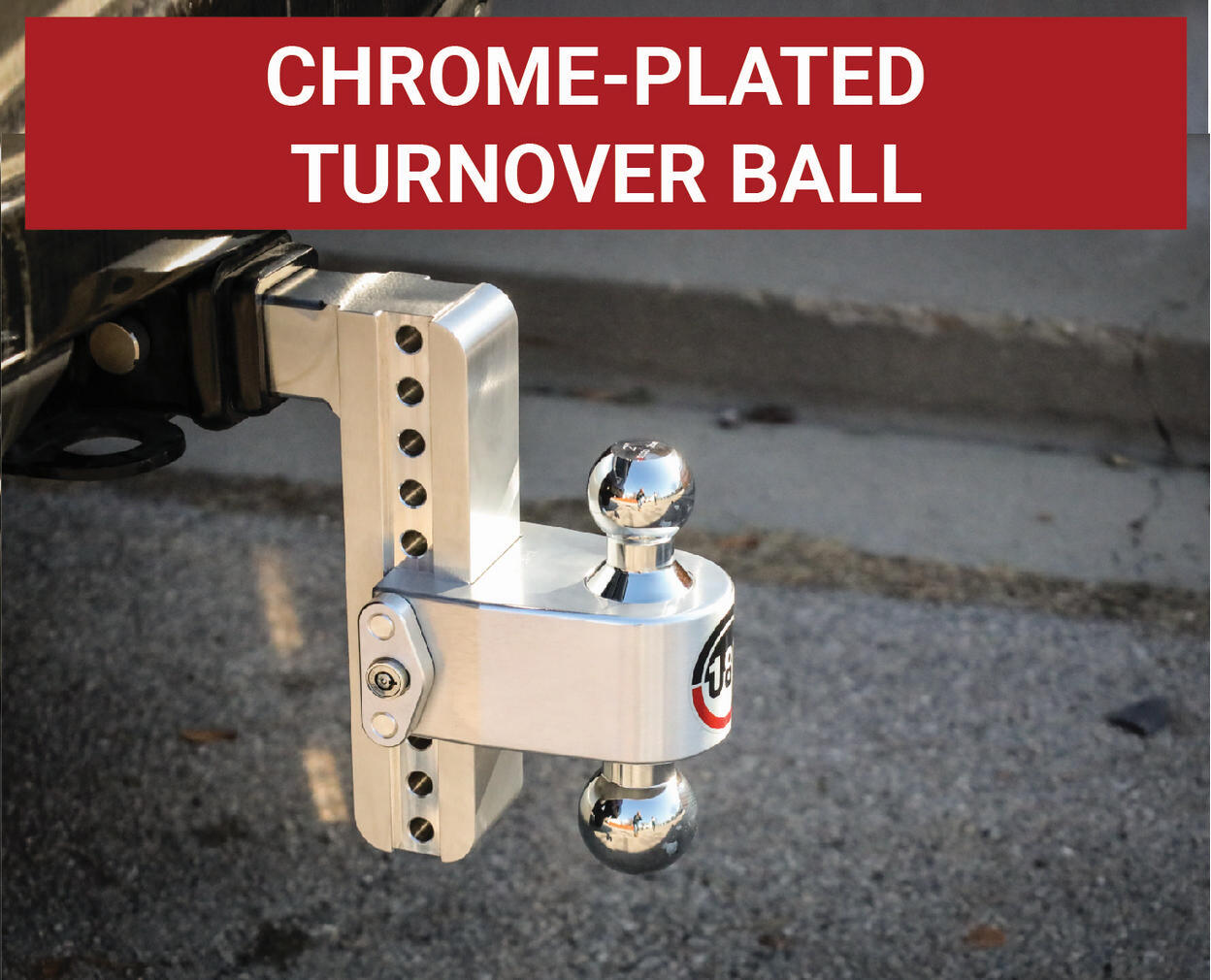 Weigh Safe Trailer Hitch - 180 Hitch - Drop Hitch w/Chrome Combo Ball - 6" Drop