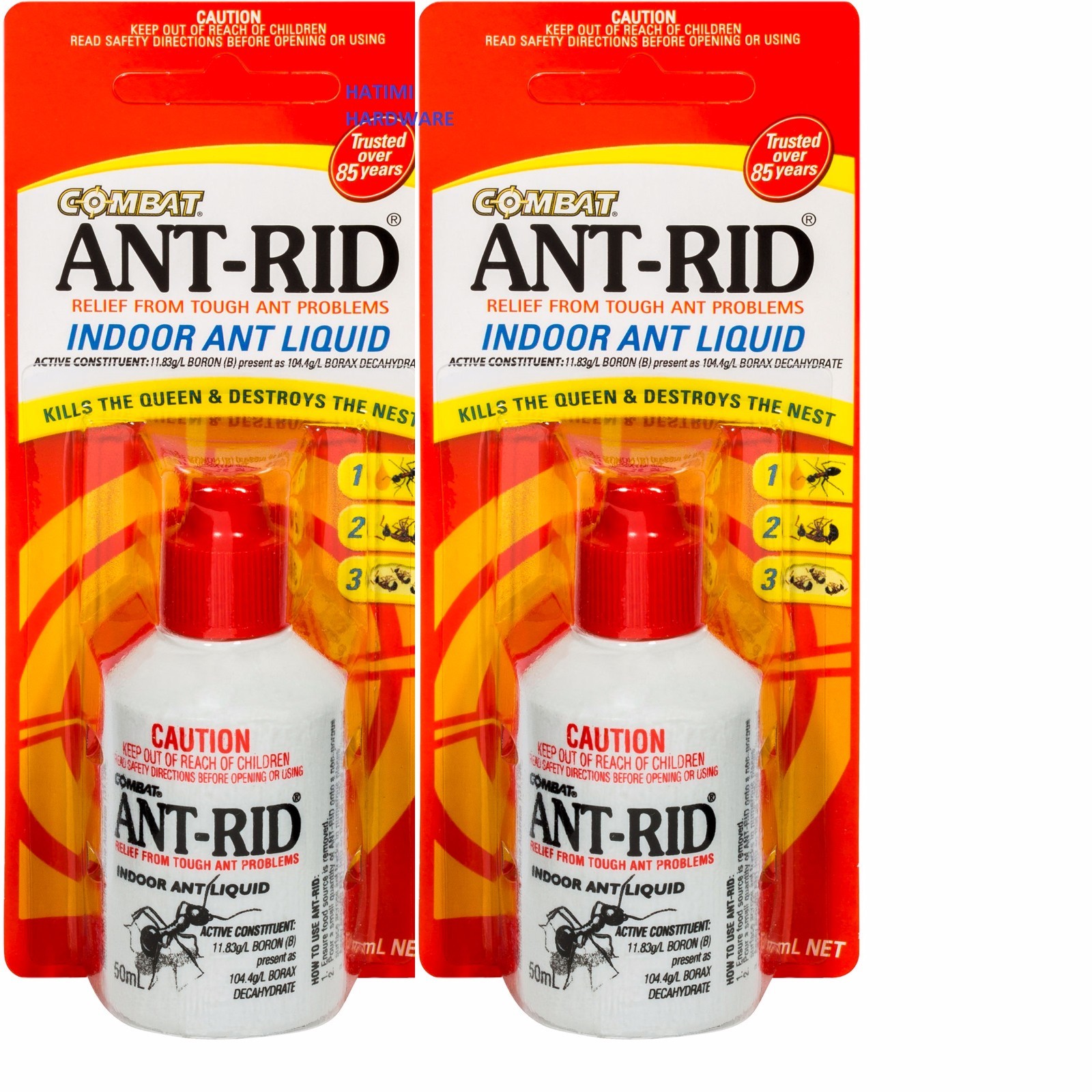 2X Ant Rid 50ml For Ants Liquid Concentrated Kills The Queen And Nests