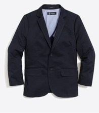 NWT J Crew Crewcuts Thompson Blazer Suit Jacket Flex Chino Navy H5630 Toddler 2