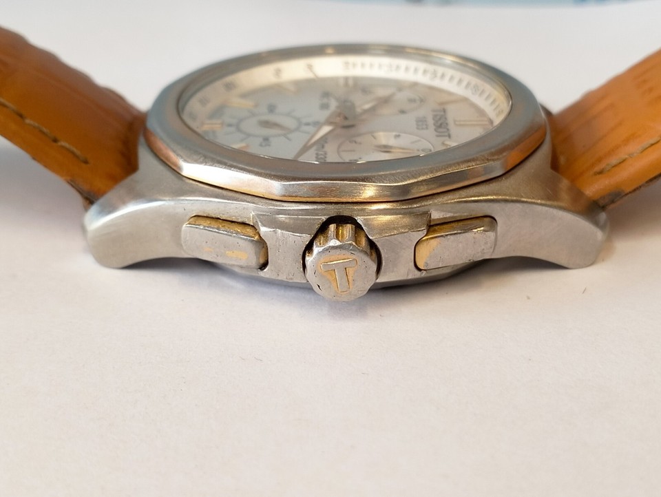 TISSOT PRC100 CHRONOGRAPH QUARTZ WHITE DIAL P862/962 SWISS MEN FULL ...