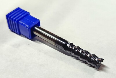 1/4'' Solid Carbide End Mill 4 Flute Corner Chamfer Chip Breakers