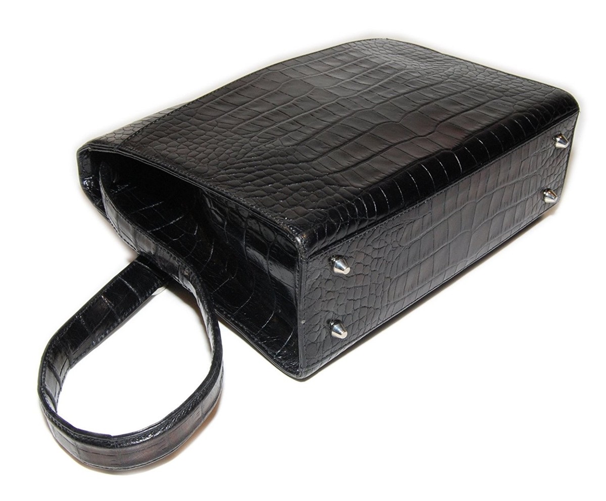 Vintage Ralph Lauren Crocodile Embossed Leather Kelly Bag Vintage Ralph Lauren Crocodile Embossed Leather Kelly Bag