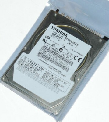 TOSHIBA 80 GB MK8026GAX PATA HDD 2.5'' 16 MB 5400 RPM IDE Laptop Hard Disk Drive