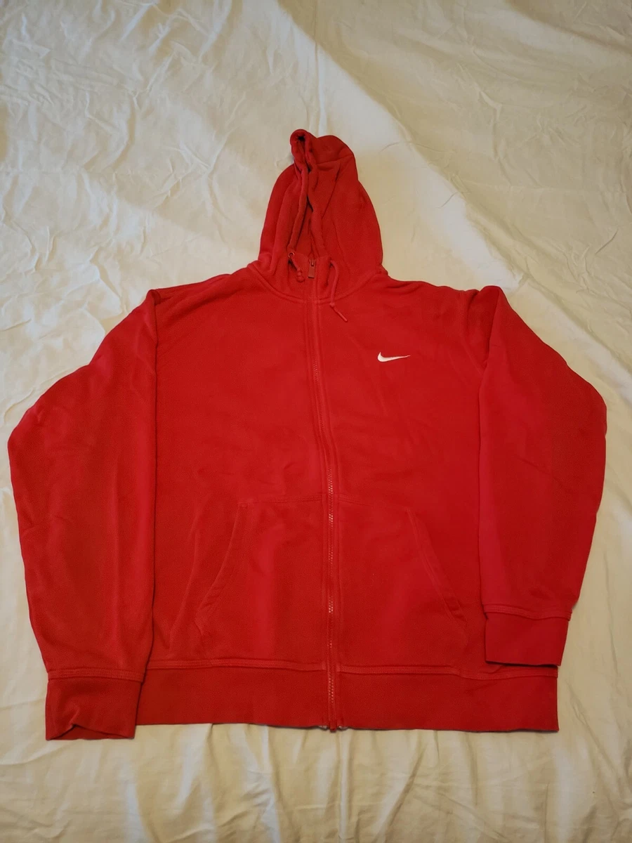 Nike red deals zip up