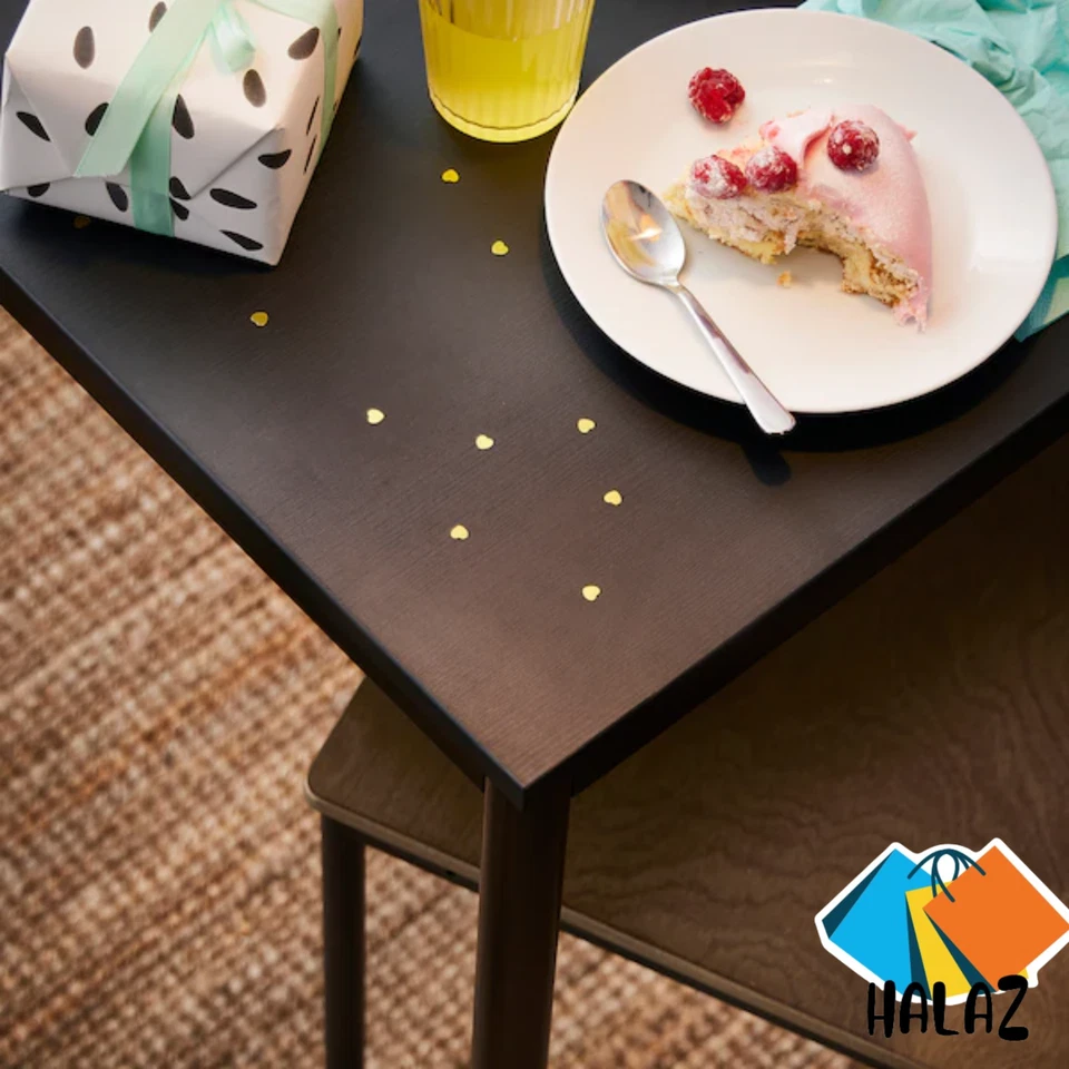 Black Dining Table 110x67cm – 4 Seater Modern Kitchen Table with Metal Frame - Image 4 of 4