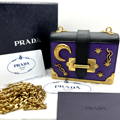 PRADA Limited Edition 2WAY Bag Cahier 1BH058 Leather Constellation