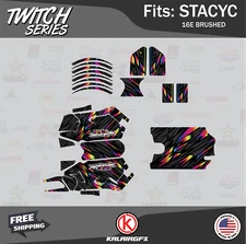 Graphics Kit for STACYC 16E Brushed Electric Bike Twitch-rainbow