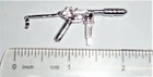 GI Joe BLACK MAJOR Accessory Custom (1984 Firefly Mold)  Chrome Sub Machine Gun