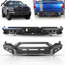 Front Rear Bumper w/LED Lights+D-Ring For 2013-2018 Dodge Ram 1500/19-24 Classic
