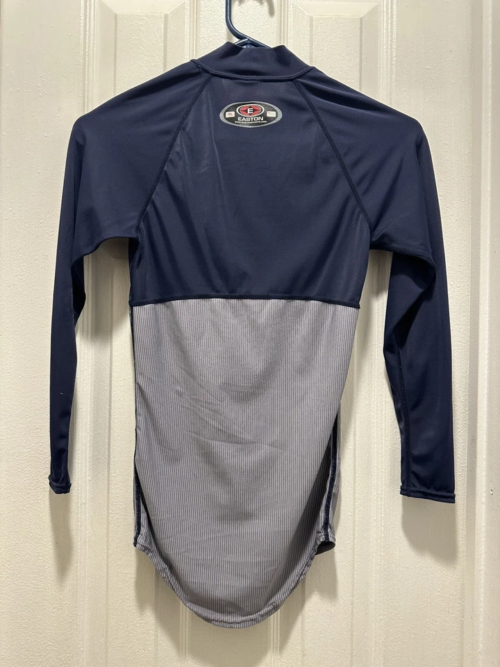 Camisa de beisebol Easton juvenil grande equipe coleção gola simulada manga longa térmica - Imagem 3 de 4