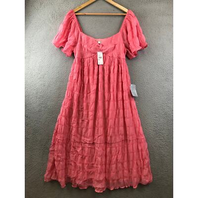 New Lust womens puff sleeve short mini dress size L