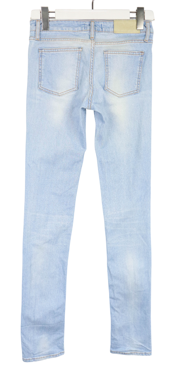 ACNE Jeans Women's W27/L34 Light Blue Faded Denim Slim Fit Zip Fly