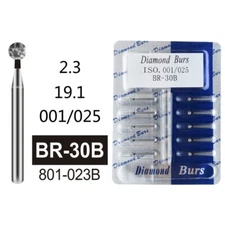 10 Packs BR-30B High Quality Black Super Coarse Large Ball Dental Diamond Burs