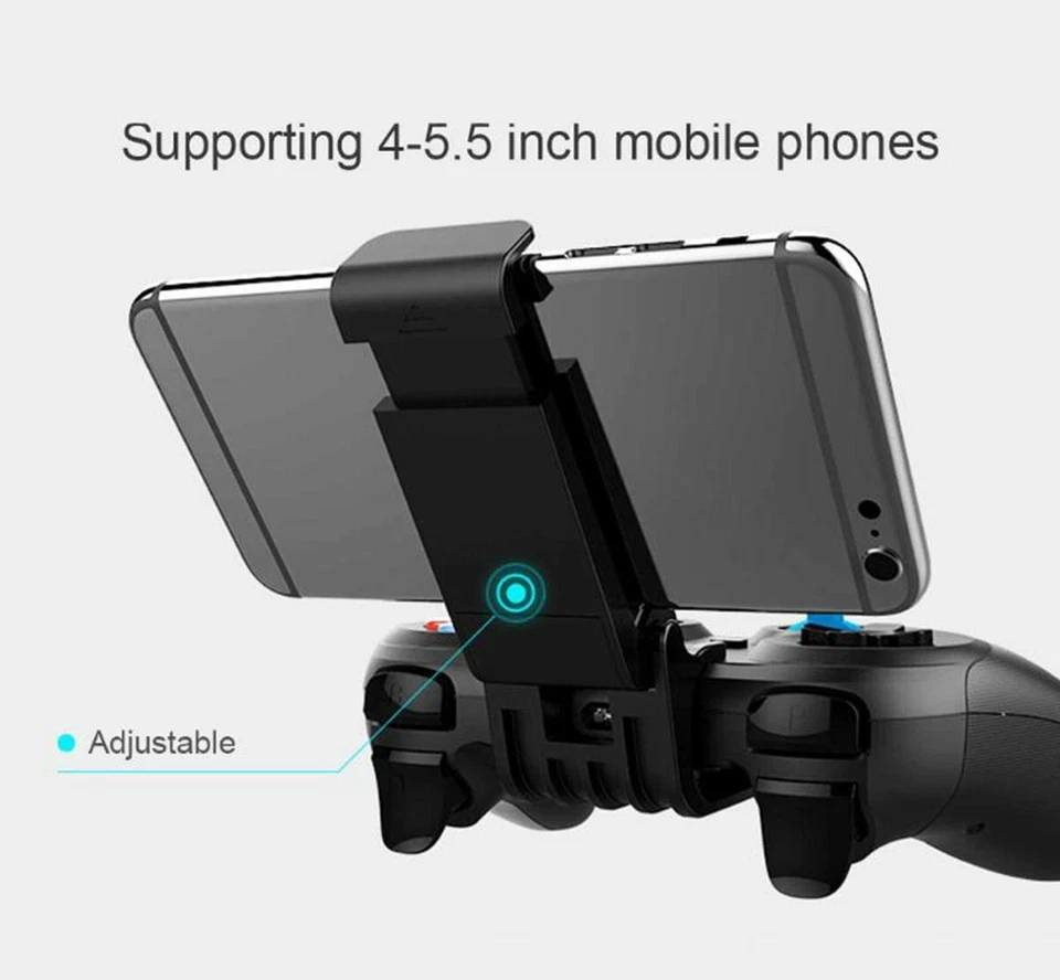 MANDO GAMEPAD BLUETOOTH 4.0 INALAMBRICO SOPORTE AJUSTABLE Android iOS PC smartTV - Imagen 3 de 4