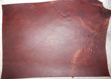 10"x15" DARK BROWN OIL TANNED UTILITY LEATHER COWHIDE avg 1.4mm thick 2016