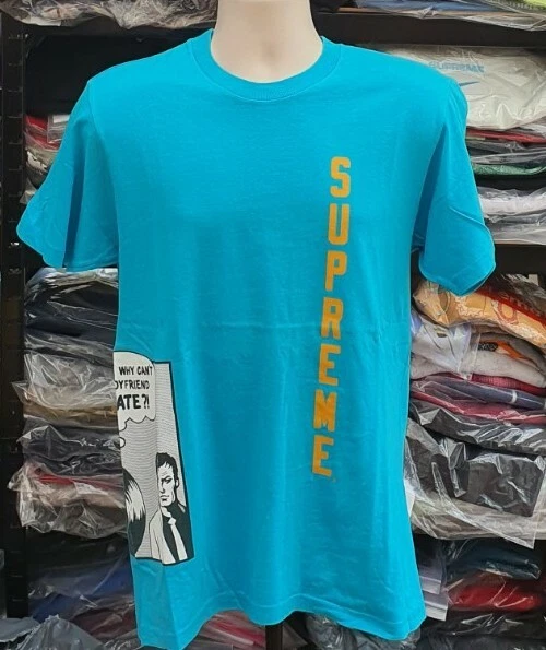 SS17 Supreme X Thrasher Style Boyfriend T Shirt Taille M Bleu Sarcelle T Shirt