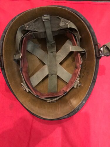 CASCO ORIGINAL DE LA SEGUNDA GUERRA MUNDIAL EJÉRCITO DE ESTADOS UNIDOS COSTURA FRONTAL M1 - Imagen 5 de 14