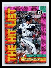⚾ FREDDIE FREEMAN 2022 DONRUSS THE HIT LIST PINK FIREWORKS HOLO INSERT # THL-7