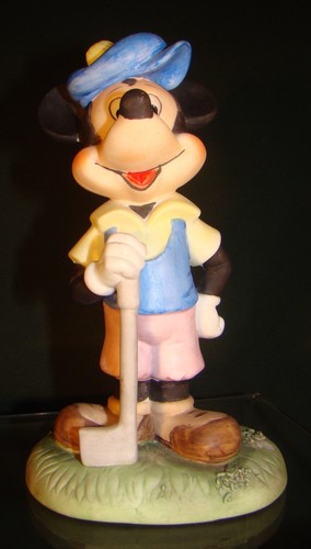 MICKEY MOUSE GOLFER WEARING KNICKERS CERAMIC FIGURE SOLD AT DISNEYLAND 1980’s! - Picture 7 of 10