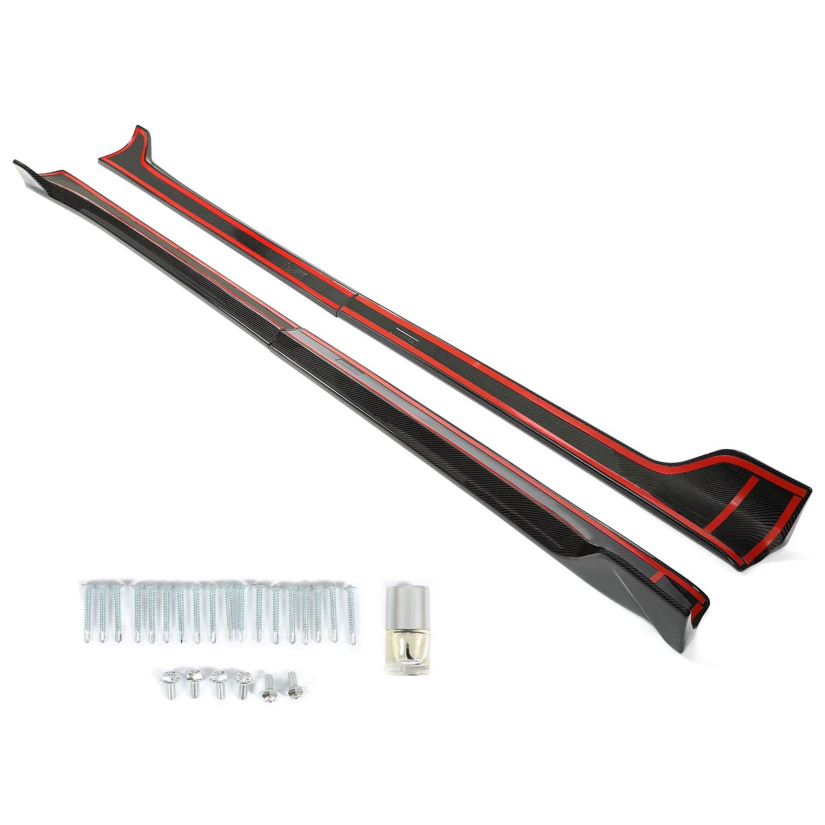 For Tesla Model 3 2017-2025 LH RH Side Skirts Rocker Panels Carbon