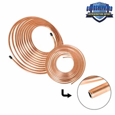 2× 5/16" 25FT Steel Zinc Copper Nickel Brake Line Fuel Oil Hose Tubing Universal