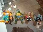 TMNT Triceraton 1990 Figure Toy Vintage Playmates Storage shell Leo Bebop Lot