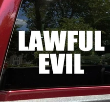 Lawful Evil Vinyl Sticker - RPG Role Playing Character Alignment V2 - Decal