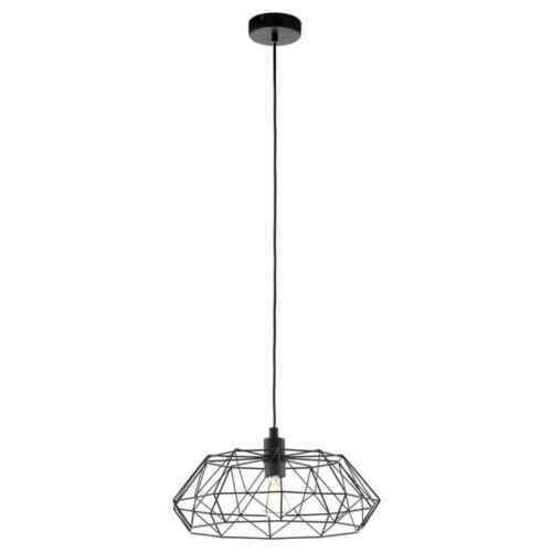 Eglo Suspension Luminaire Rivato à 3 Lampes, Lustre Suspendu élégant En Acier Et Verre Avec Décor, Aspect Chromé Et Blanc, Pour Salon Et Salle à Manger, Douille E27